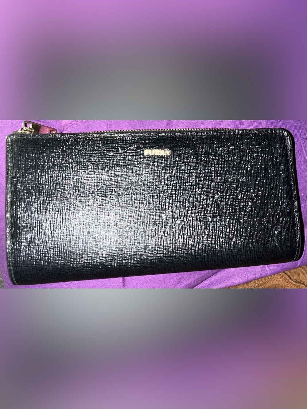 Furla NWOT Black Saffiano Leather Babylon Wallet